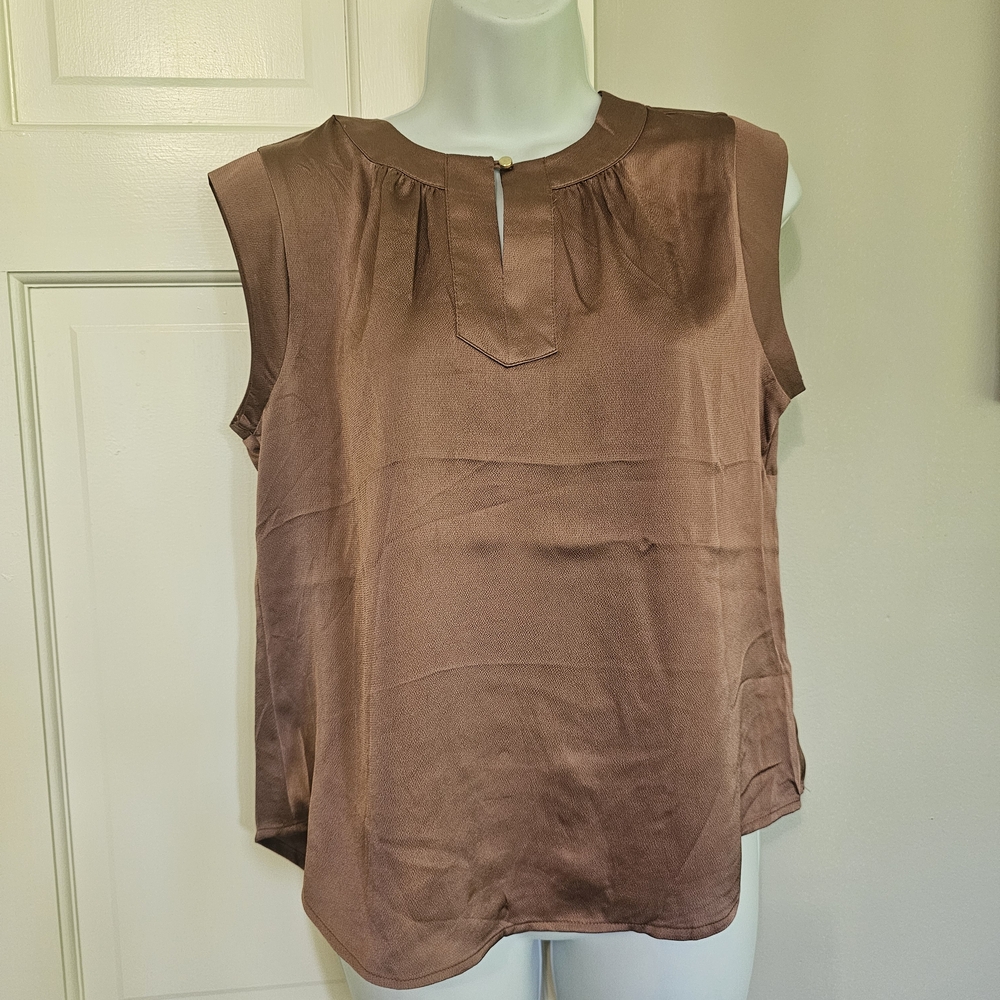 Liz Claiborne Brown Sleeveless Blouse